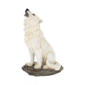 Storms Cry Howling White Wolf Figure