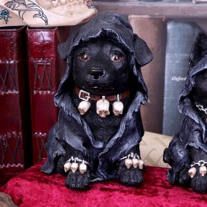 Reapers Canine Cloaked Grim Reaper Dog Figurine