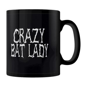 Crazy Bat Lady Black Mug