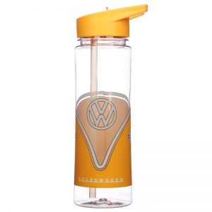 PVC Water Bottle with Flip Straw – Volkswagen VW T1 Camper Bus Orange