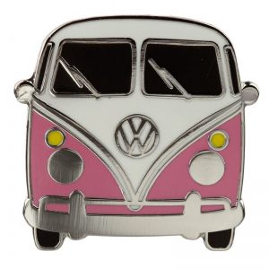 Collectable Volkswagen VW T1 Camper Bus Pink Enamel Pin Badge