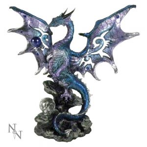 Blue Dragon Protector Metallic Dragon Ornament