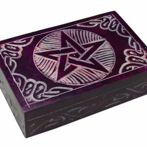 Soapstone Box Pentagram Purple