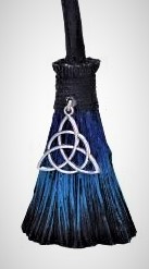 Irresistible Positive Energy Triquetra Charm Blue Broomsticks 20cm