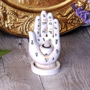 Palmistry Backflow Incense Cone Burner White 12cm