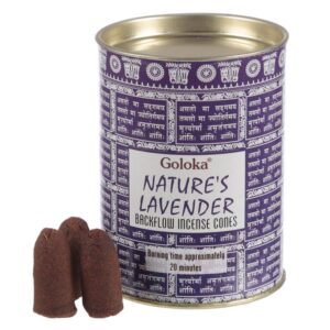 Goloka Backflow Natures Lavender Incense Cones