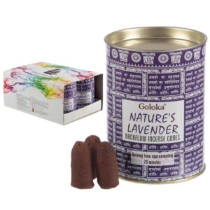 Goloka Backflow Natures Lavender Incense Cones