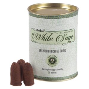 Goloka Backflow White Sage Incense Cones