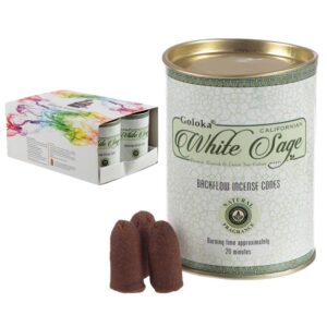 Goloka Backflow White Sage Incense Cones