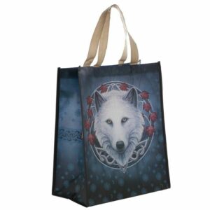 Reusable Shopping Bag Wolf Lisa Parker Fantasy Art Guardian of the Fall Design