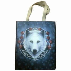 Reusable Shopping Bag Wolf Lisa Parker Fantasy Art Guardian of the Fall Design