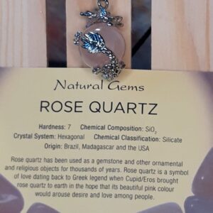 Rose Quartz Dragon Pendant
